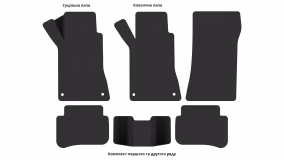 Interior mats for the Mercedes-Benz W203 C-Class 2000-2007 II generation EU Sedan - Фото 4