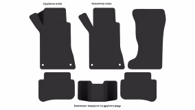 Interior mats for the Mercedes-Benz W203 C-Class 2000-2007 II generation EU Sedan AWD - Фото 3