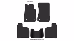 Interior mats for the Mercedes-Benz W221 S-Class 2005-2013 V generation EU Sedan Long - Фото 3