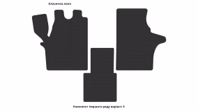 Interior mats for the Mercedes-Benz  W638 V-Class Vito 1996-2003 I generation EU VAN - Фото 3