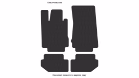 Interior mats for the Mercedes-Benz C215 CL-Class 1999-2006 II generation US Coupe - Фото 2