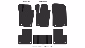 Interior mats for the Mercedes-Benz W166 GLE-Class 2015-2018 I generation EU Crossover AWD - Фото 3