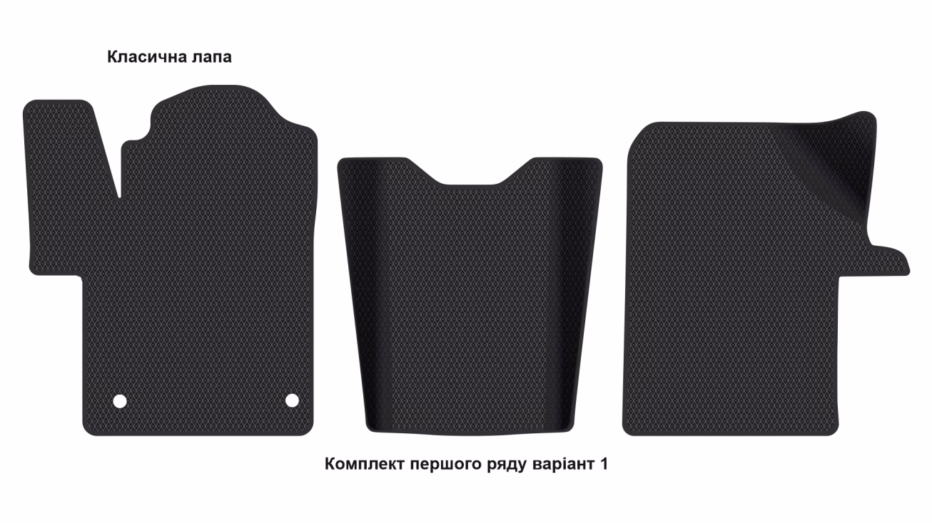 Interior mats for the Mercedes-Benz EQV/(W447) Vito V-Class 2014-… III generation EU VAN 4-door 8-seater Long - Фото 2