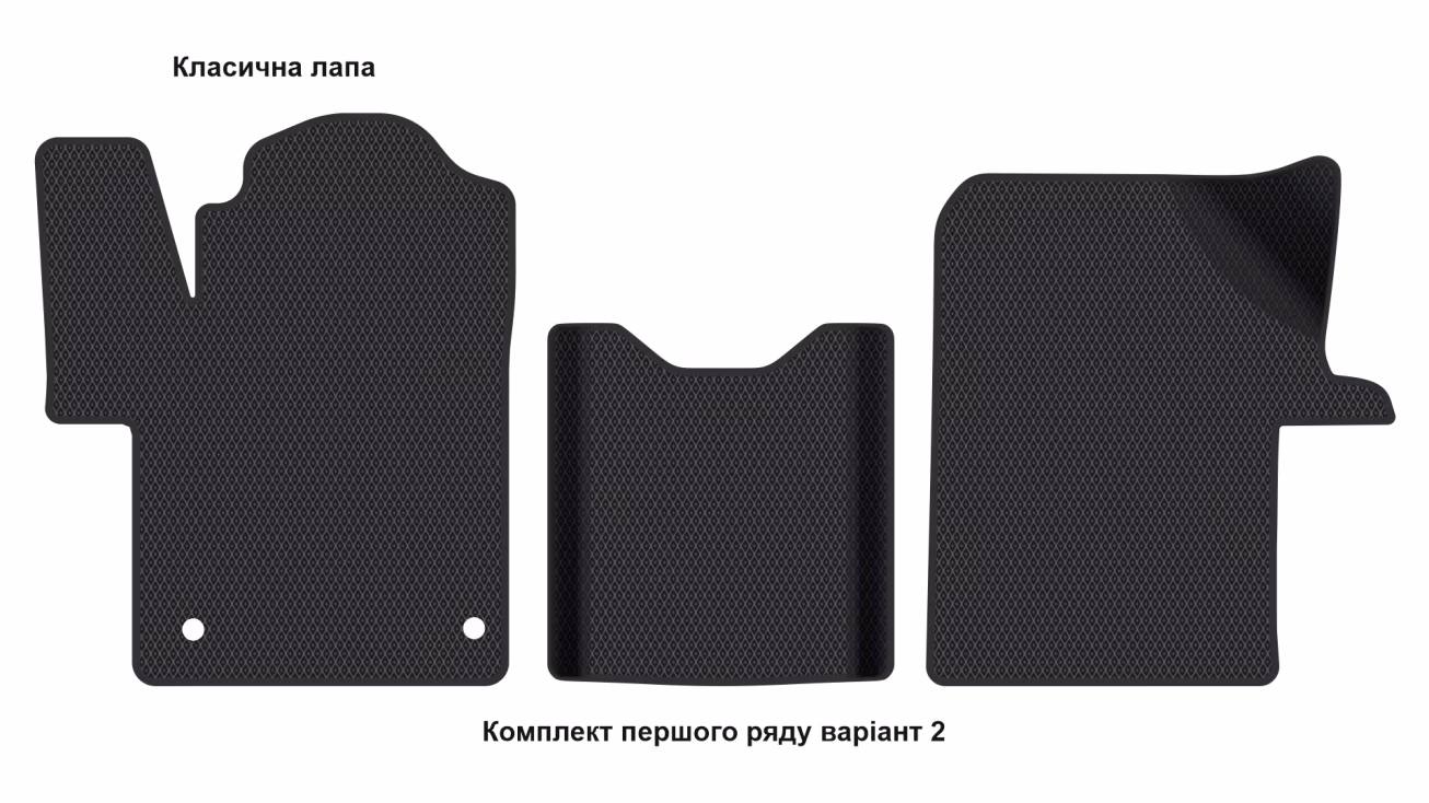 Interior mats for the Mercedes-Benz EQV/(W447) Vito V-Class 2014-… III generation EU VAN 4-door 8-seater Long - Фото 3