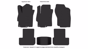 Interior mats for the Mitsubishi Lancer X 2007-2015 X generation Sedan - Фото 5