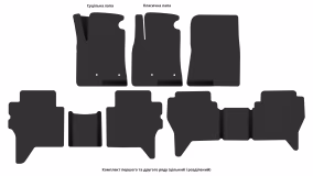 Interior mats for the Mitsubishi Pajero Wagon (V80) 2006-2021 IV generation EU Crossover 5-door 7-seater - Фото 5