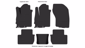 Interior mats for the Mitsubishi Outlander (XL) 2006-2012 II generation EU Crossover 7-seater - Фото 5