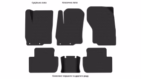 Interior mats for the Mitsubishi Outlander 2012-… III generation EU Crossover 5-seater - Фото 5