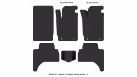 Interior mats for the Mitsubishi L200 (KAOT) 2006-2011 IV generation EU Pickup pre-restyling 4-door Short right-hand - Фото 2