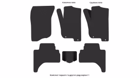 Interior mats for the Mitsubishi L200 (KAOT) 2006-2011 IV generation EU Pickup pre-restyling 4-door Short right-hand - Фото 3