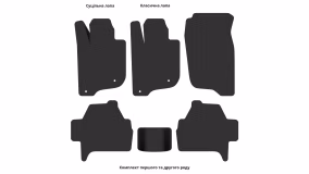 Interior mats for the Mitsubishi Pajero Sport 2008-2016 II generation EU Crossover - Фото 3