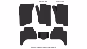 Interior mats for the Mitsubishi L200 2006-2015 IV generation AE Pickup right-hand - Фото 2