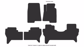 Interior mats for the Mitsubishi Pajero Wagon (V60) 1999-2006 III generation JP Crossover 5-door right-hand - Фото 4