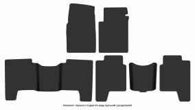 Interior mats for the Mitsubishi Pajero Wagon (V20) 1991-1999 II generation EU Crossover 5-door right-hand - Фото 2