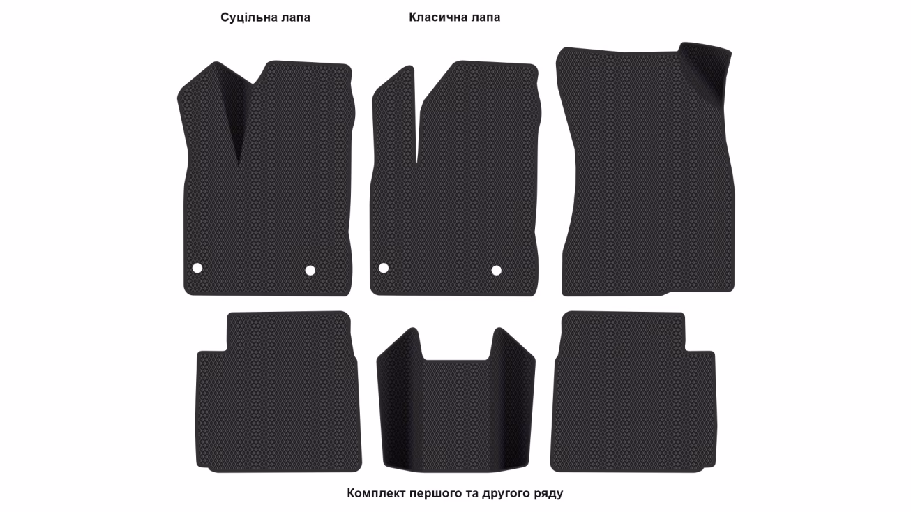 Interior mats for the Mitsubishi Outlander 2021-… IV generation US Crossover 7-seater Hybrid (PHEV) - Фото 2