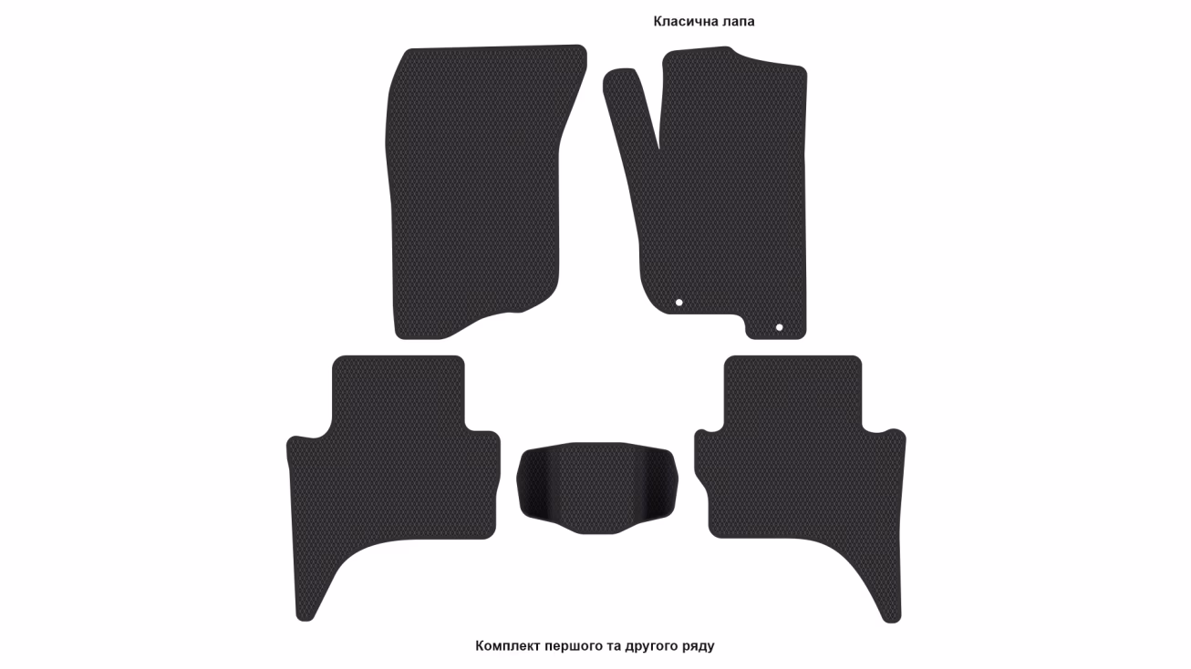 Interior mats for the Mitsubishi L200 (V) 2015-2024 V generation EU Pickup 4-door right-hand - Фото 2