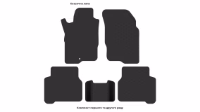Interior mats for the Mitsubishi Galant 8 (EA0) 1996-2003 VIII generation EU Universal - Фото 3