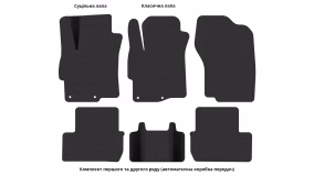 Interior mats for the Mitsubishi Lancer Evolution 2007-2015 X generation EU Sedan - Фото 3