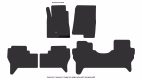 Interior mats for the Mitsubishi Pajero Wagon (V60) 1999-2006 III generation JP Crossover 5-door - Фото 5