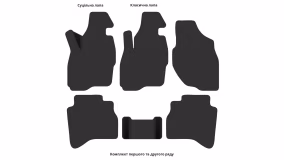 Interior mats for the Mitsubishi Pajero Pinin 1998-2007 I generation EU Crossover 5-door - Фото 3