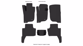 Interior mats for the Mitsubishi Pajero Sport 2015-2019 III generation EU Crossover pre-restyling - Фото 3