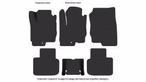Interior mats for the Mitsubishi Colt 2004-2012 IX generation EU Hatchback 5-door - Фото 4