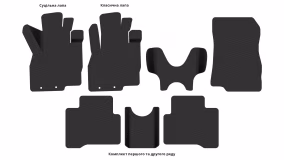 Interior mats for the Mitsubishi Grandis 2003-2011 I generation EU Minivan 7-seater - Фото 6