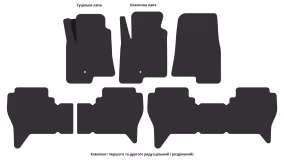 Interior mats for the Mitsubishi Pajero Wagon (V60) 1999-2006 III generation US Crossover 5-door - Фото 4