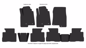 Interior mats for the Mitsubishi Pajero Wagon (V60) 1999-2006 III generation JP Crossover 3-door - Фото 3