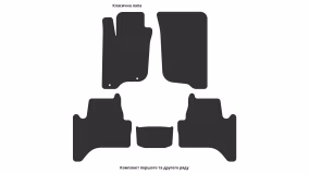 Interior mats for the Mitsubishi L200 (KAOT) 2011-2015 IV generation EU Pickup restyling 4-door Short - Фото 2