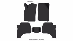 Interior mats for the Mitsubishi L200 (K60T) 1996-2006 III generation EU Pickup 4-door - Фото 2