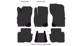 Interior mats for the Mitsubishi Outlander PHEV 2013-… III generation Crossover Hybrid - Фото 5