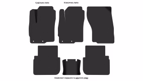 Interior mats for the Mitsubishi Outlander 2012-… III generation US Crossover 7-seater - Фото 9
