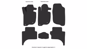 Interior mats for the Mitsubishi L200 (V) 2015-2024 V generation EU Pickup 4-door Long - Фото 2