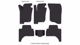 Interior mats for the Mitsubishi L200 (KAOT) 2006-2011 IV generation EU Pickup pre-restyling 4-door Short - Фото 2