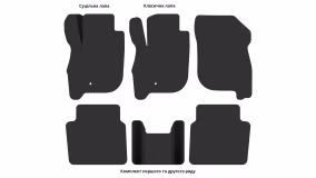 Interior mats for the Mitsubishi Galant 9 2003-2012 IX generation Sedan - Фото 3