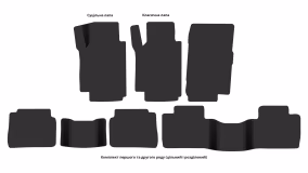 Interior mats for the Mitsubishi Pajero Wagon (V20) 1991-1999 II generation EU Crossover 3-door - Фото 5