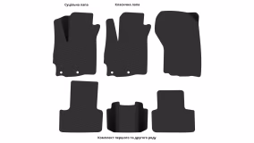 Interior mats for the Mitsubishi ASX 2017-2019 I generation EU Crossover restyling - Фото 3