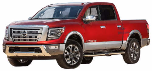 Interior mats for the Nissan Titan TA61 2015-2024 II generation US Pickup 4-door King Cab