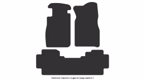 Interior mats for the Nissan Patrol Y-61 1998-2010 V generation EU Crossover 5-door 7-seater - Фото 4