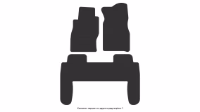 Interior mats for the Nissan Patrol Y-61 1998-2010 V generation EU Crossover 5-door 7-seater - Фото 5