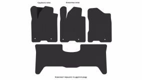Interior mats for the Nissan Armada 2004-2016 I generation US Crossover 7-seater - Фото 4