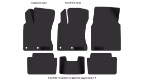 Interior mats for the Nissan Qashqai J10 2007-2010 I generation EU Crossover pre-restyling - Фото 2