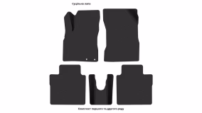 Interior mats for the Nissan Note E12 2012-2020 II generation EU Minivan - Фото 3