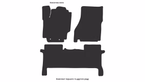 Interior mats for the Nissan e-NV200 2012-2021 I generation EU Minivan 5-seater Electro (BEV) - Фото 4