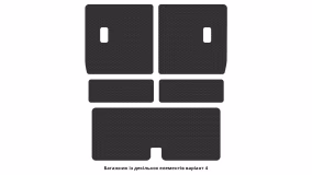 Interior mats for the Nissan Pathfinder R51 2004-2010 III generation EU Crossover pre-restyling 5-seater - Фото 2