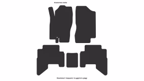 Interior mats for the Nissan Pathfinder R51 2004-2010 III generation EU Crossover pre-restyling 5-seater - Фото 6