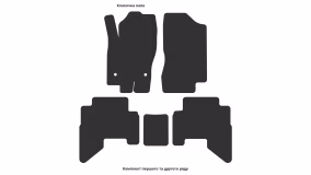 Interior mats for the Nissan Pathfinder R51 2010-2014 III generation EU Crossover restyling 5-seater - Фото 2