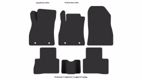 Interior mats for the Nissan Juke 2010-2015 I generation EU Crossover pre-restyling AWD - Фото 4
