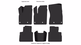 Interior mats for the Nissan X-Trail T33 2021-… IV generation EU Crossover 7-seater Hybrid - Фото 7